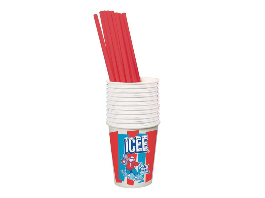 ICEE Paper Cups & Straws